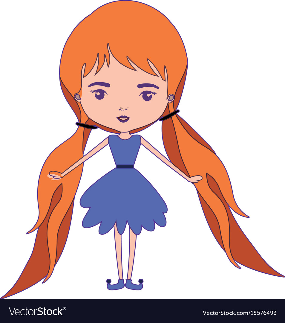 Girly fairy without wings and redhead Royalty Free Vector