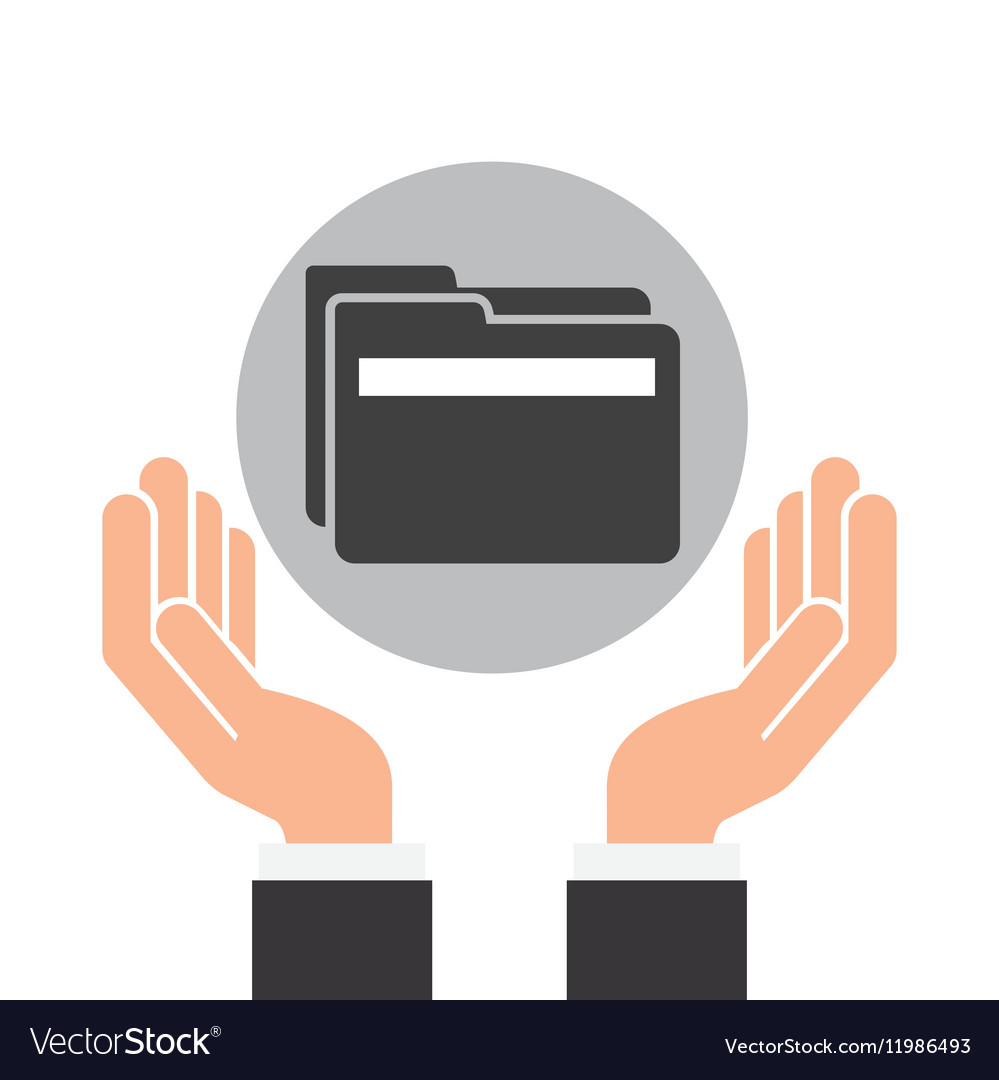 Hands businessman data folder file