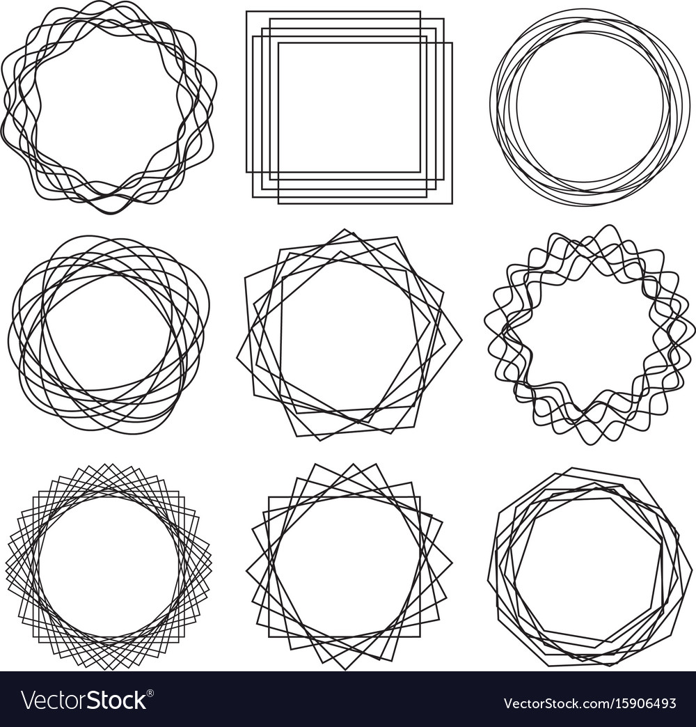 Line shape art frame 01