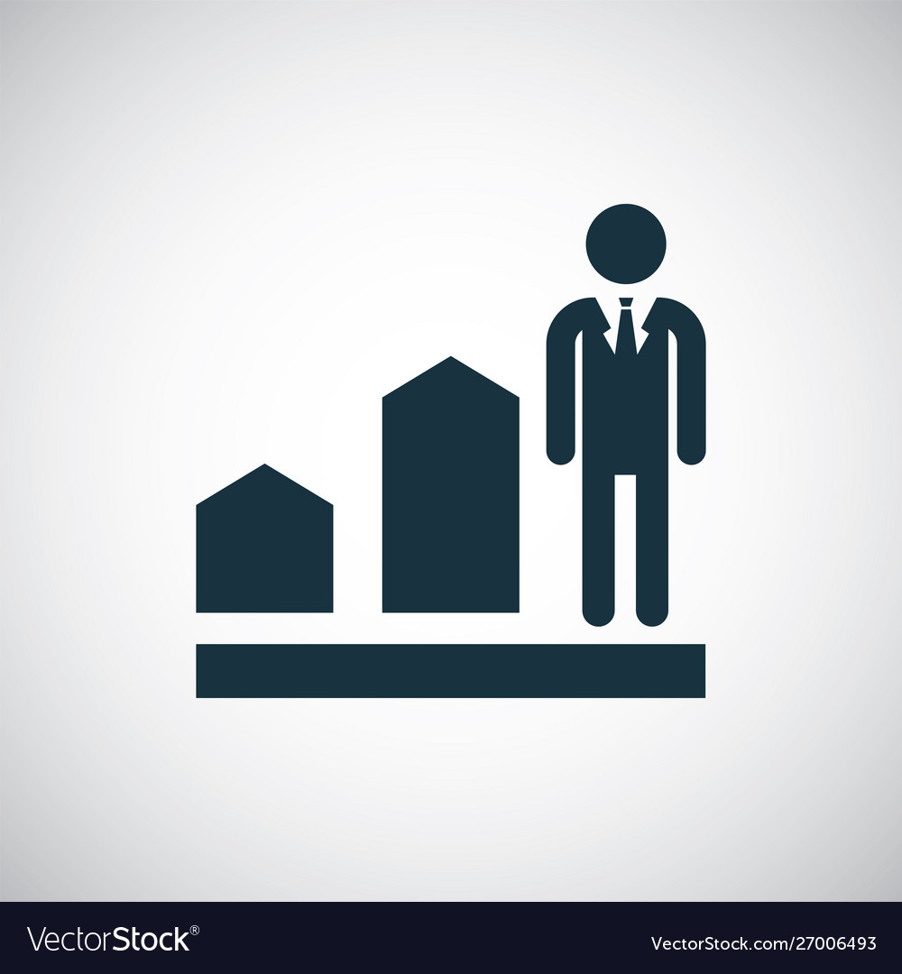 Man diagram arrow icon simple flat element design