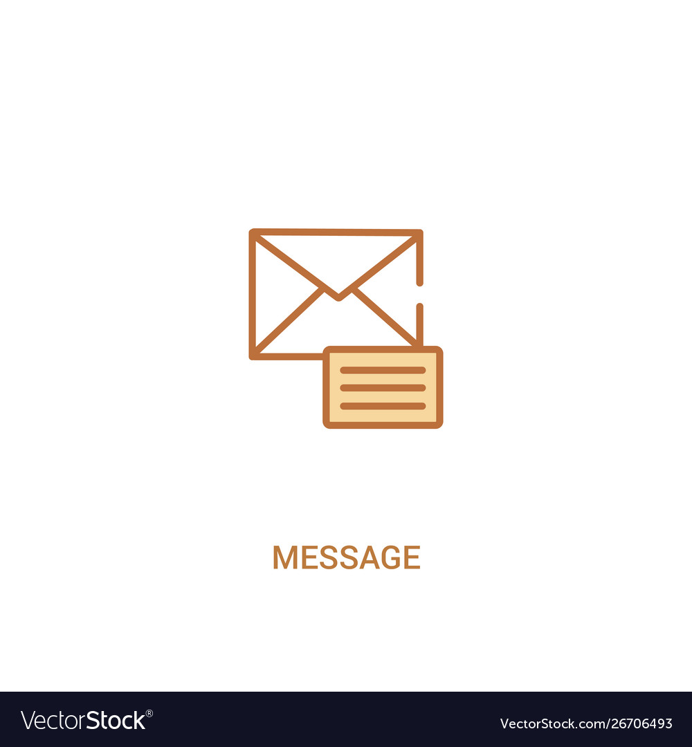 Message concept 2 colored icon simple line vector image Message concept 2 colored icon simple line
