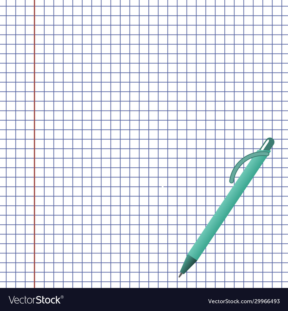 Notebook paper and pen