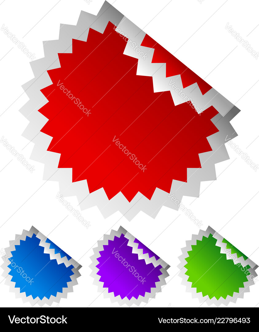 Peeling stickrers Royalty Free Vector Image - VectorStock