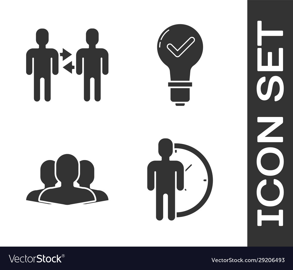 Set time management project team base users Vector Image Set time management project team base users