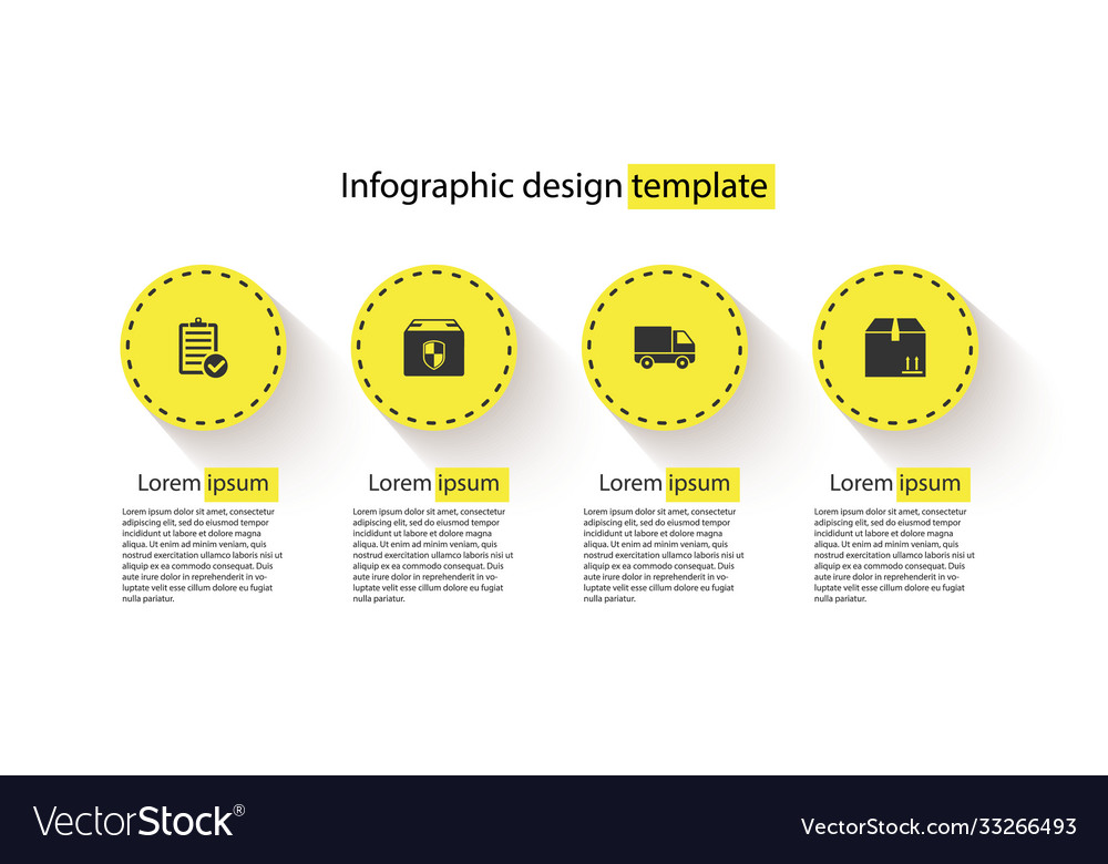 Set verification delivery list box Vector Image Set verification delivery list box