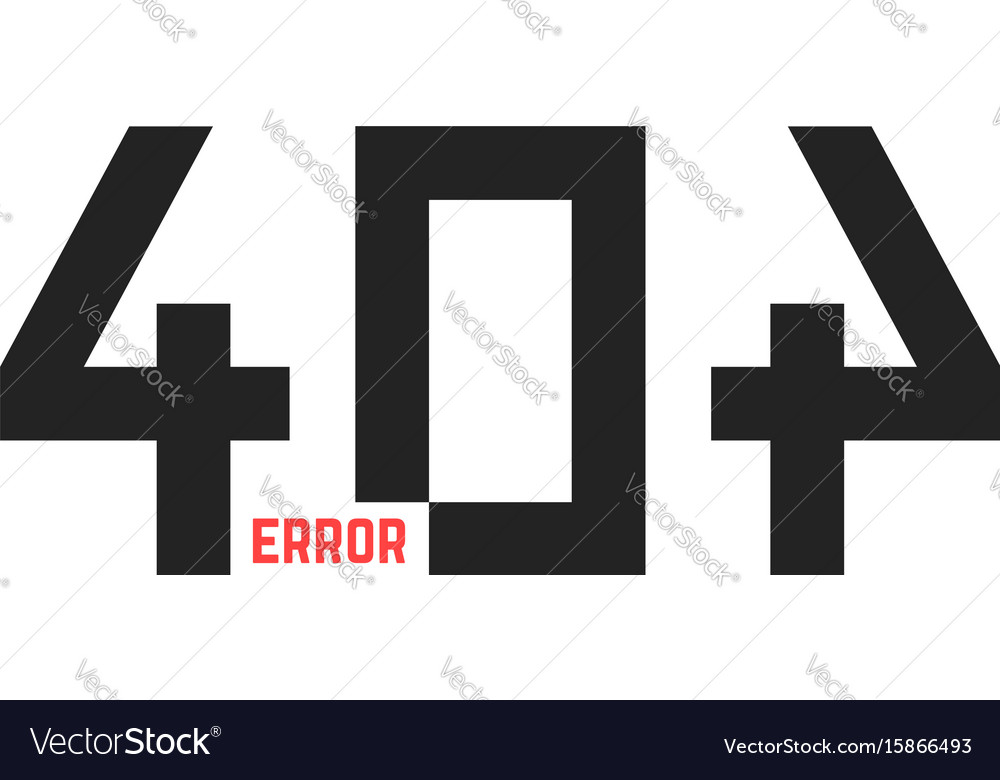 Simple 404 error sign