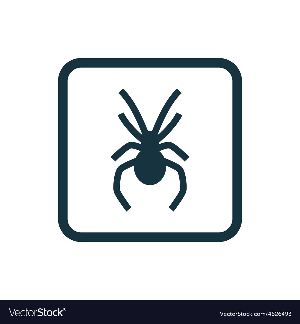 Spider icon rounded squares button