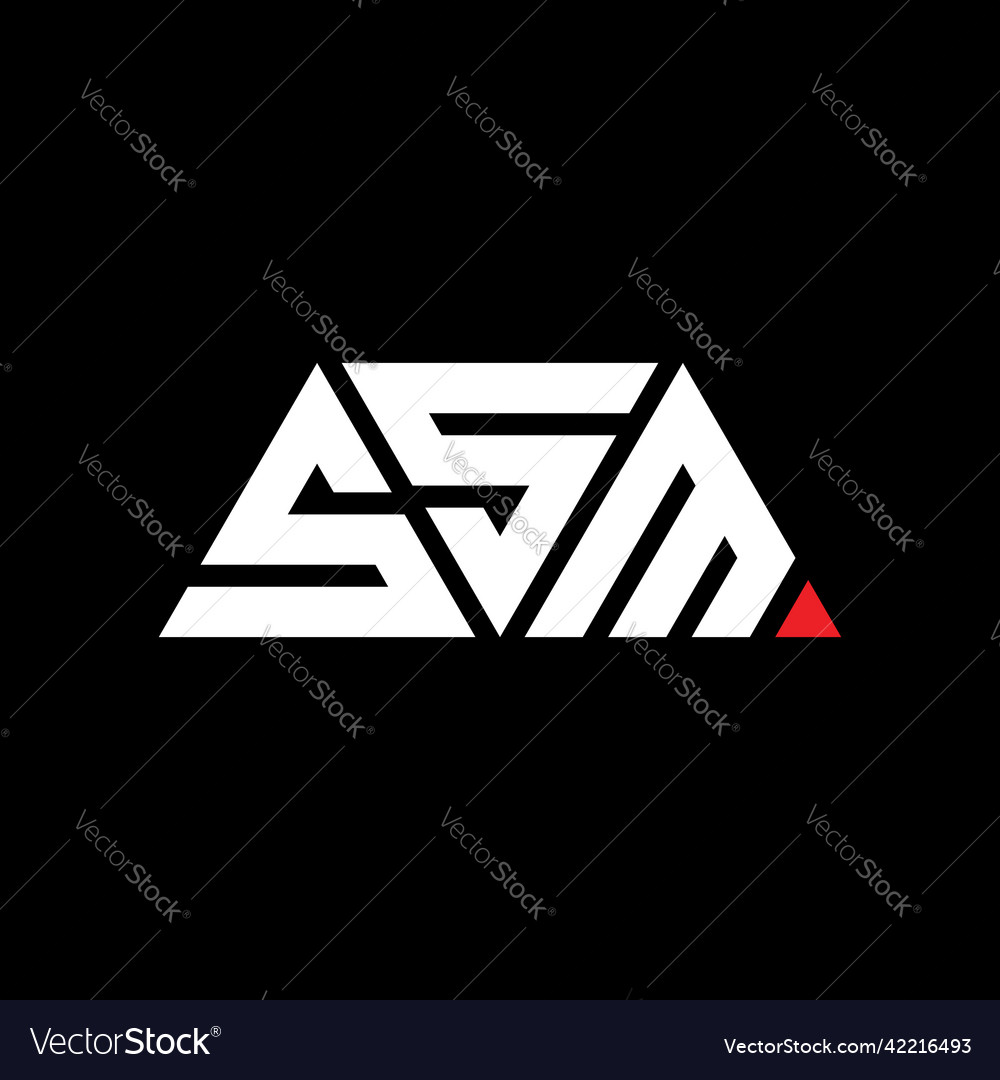 Ssm triangle letter logo design