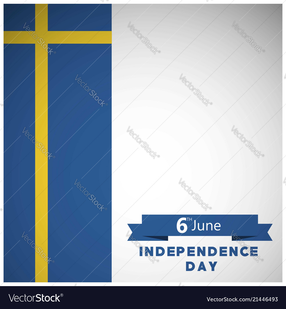 sweden independence day design card royalty free vector independence card