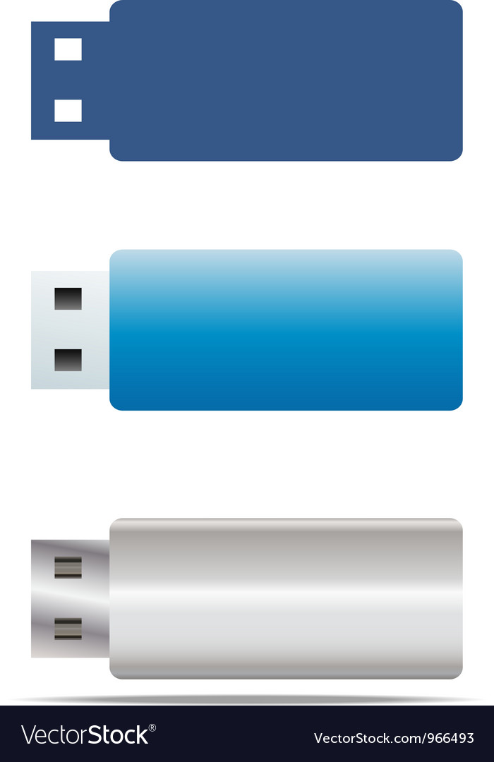 Usb flash icons set