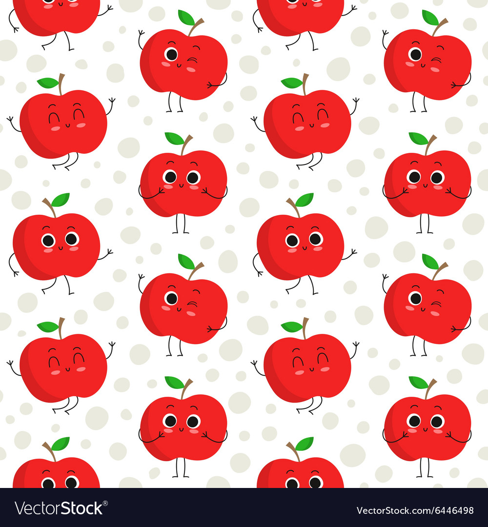 Apples seamless pattern