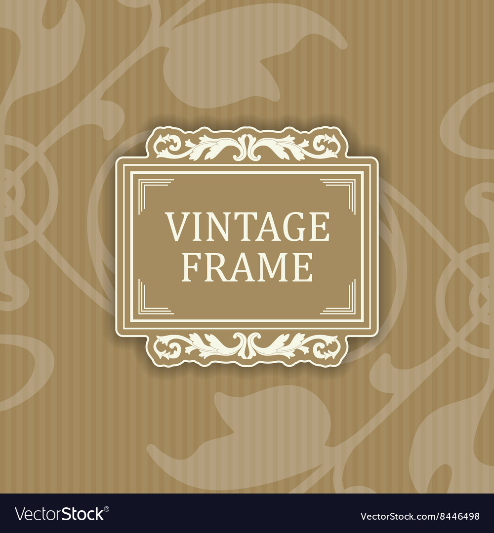 Background with a pattern vintage style frame