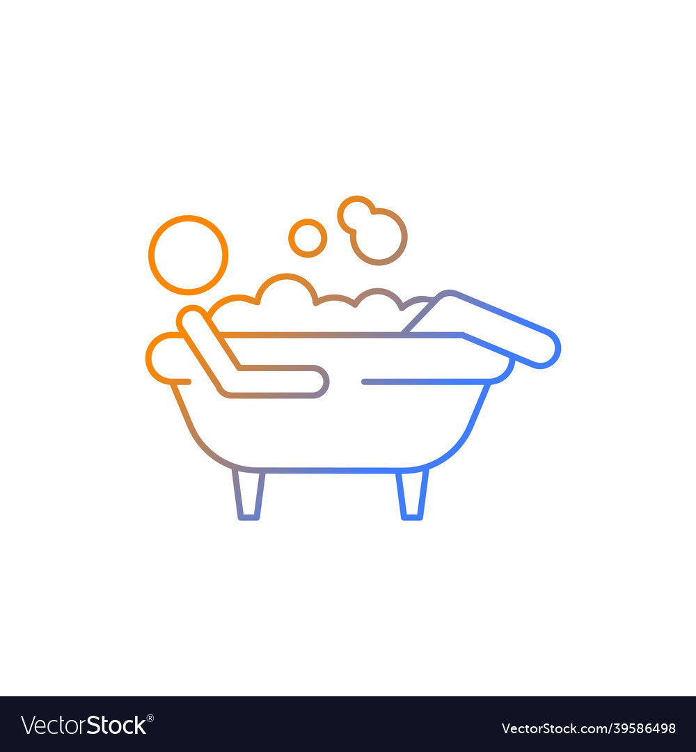 Bathe gradient linear icon vector image Bathe gradient linear icon