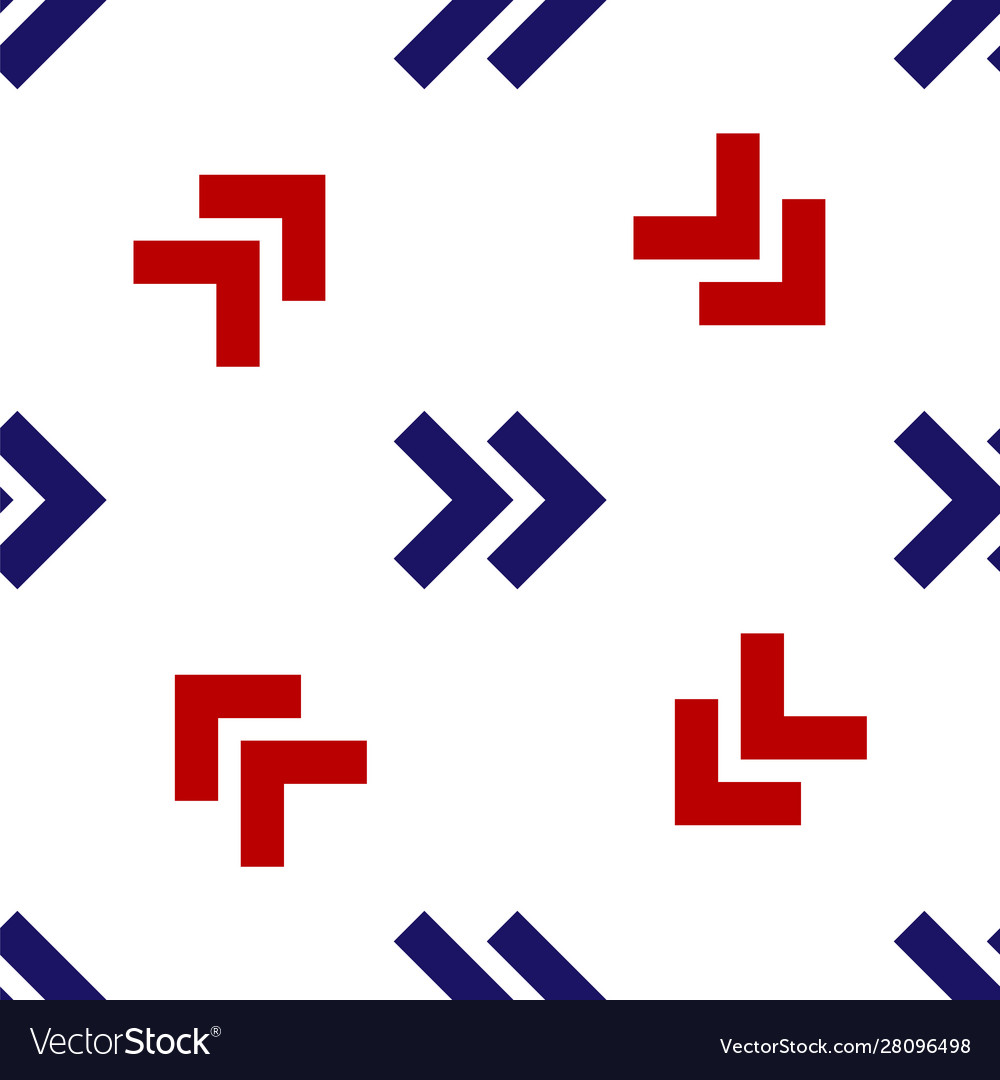 Blue and red arrow icon isolated seamless pattern