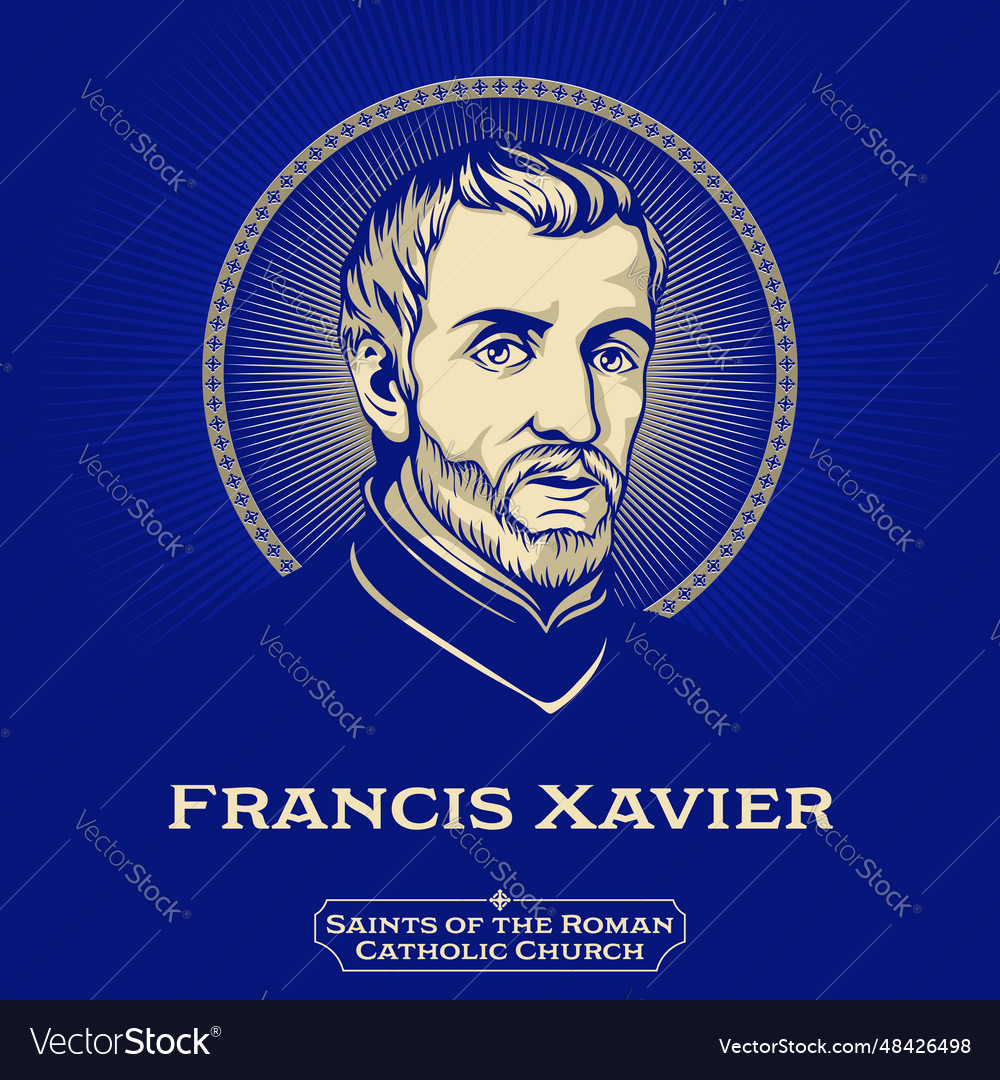 Catholic saints francis xavier Royalty Free Vector Image