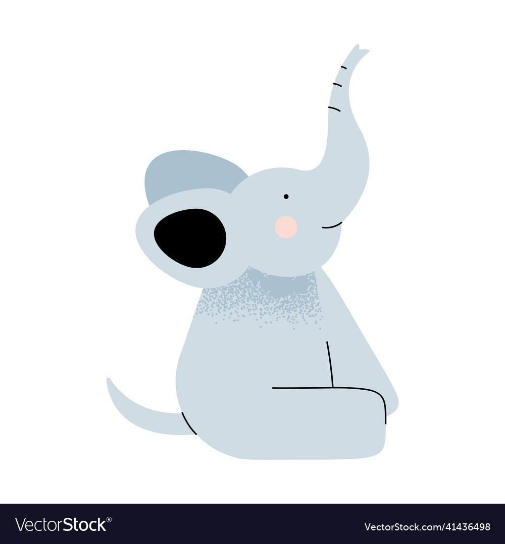 Cute elephant animal Royalty Free Vector Image