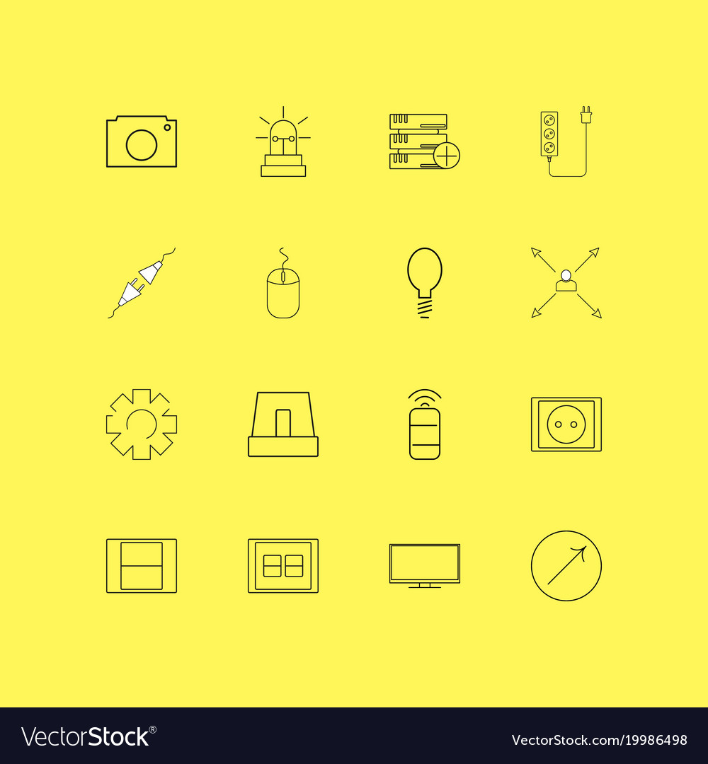 Devices linear icon set simple outline icons