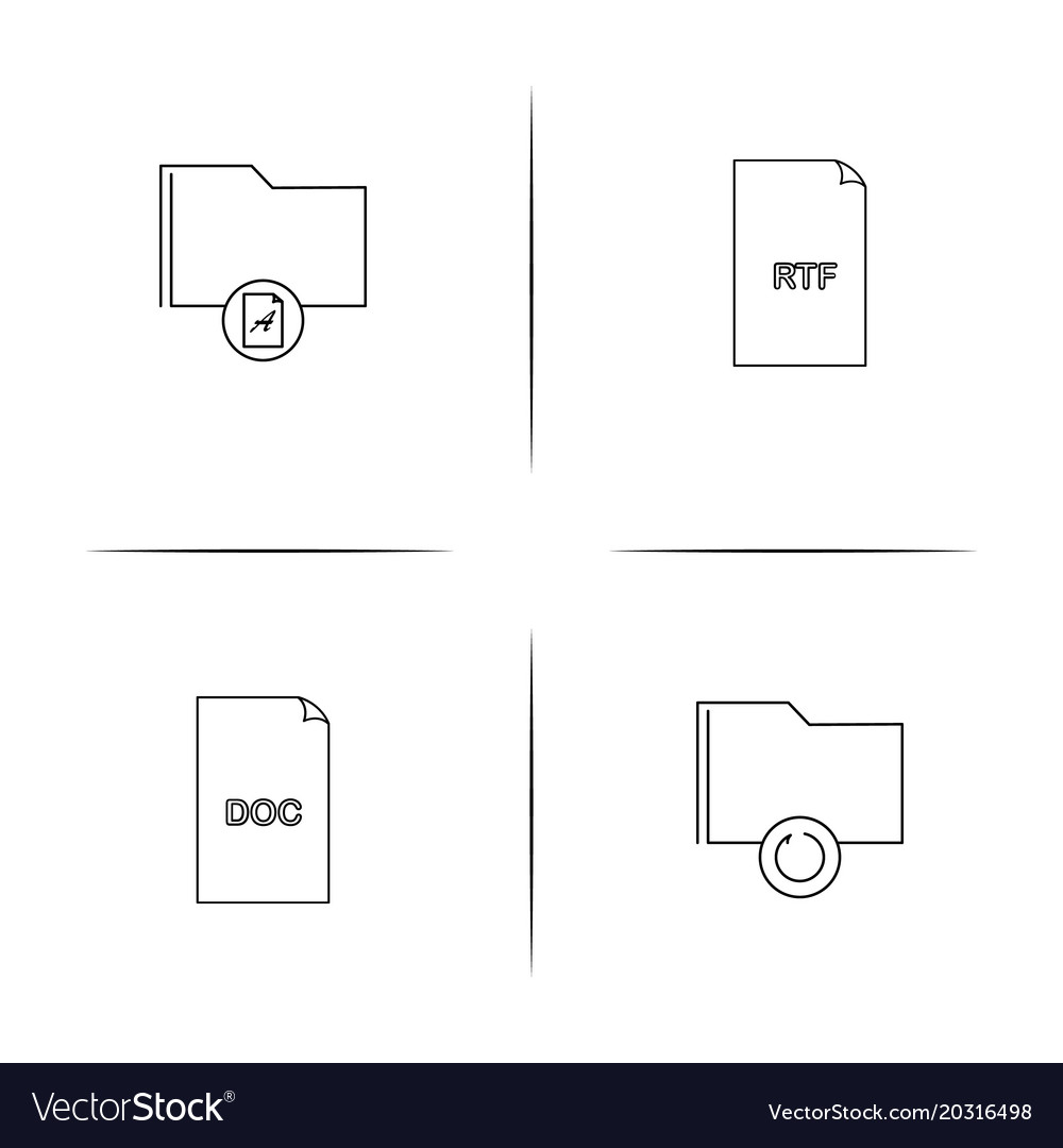 Files and folders sign simple linear icon