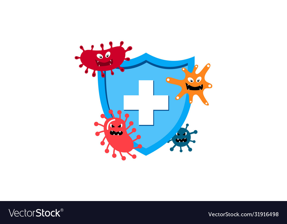 Immune system concept hygienic medical blue