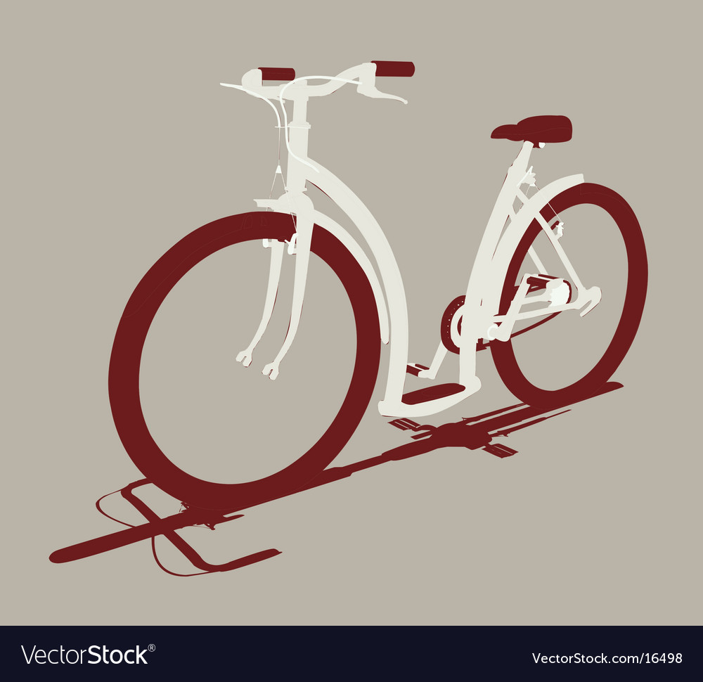 Isolated Bicycle Front View