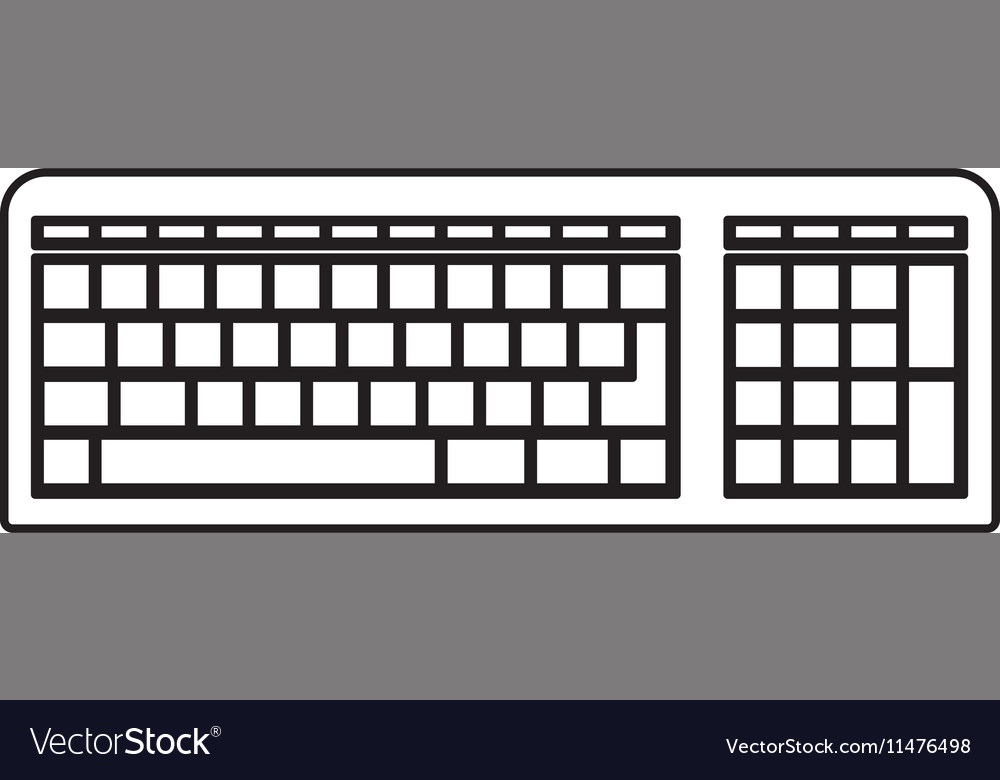 Isolated keyboard device design Royalty Free Vector Image