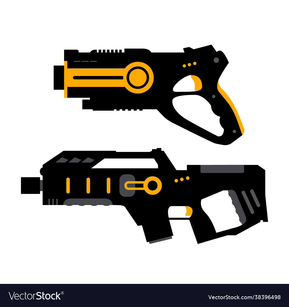 Laser tag gun game icon Royalty Free Vector Image