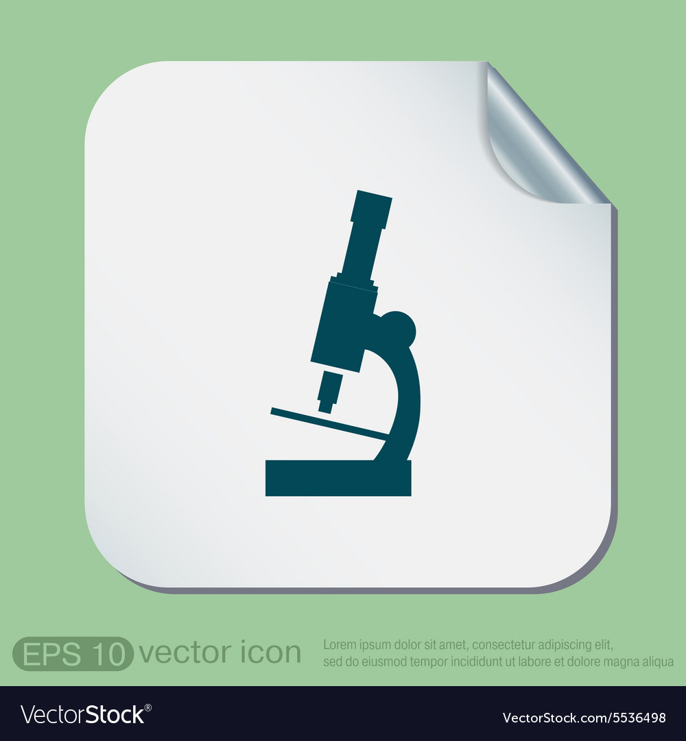 Microscope sign symbol icon studying biology