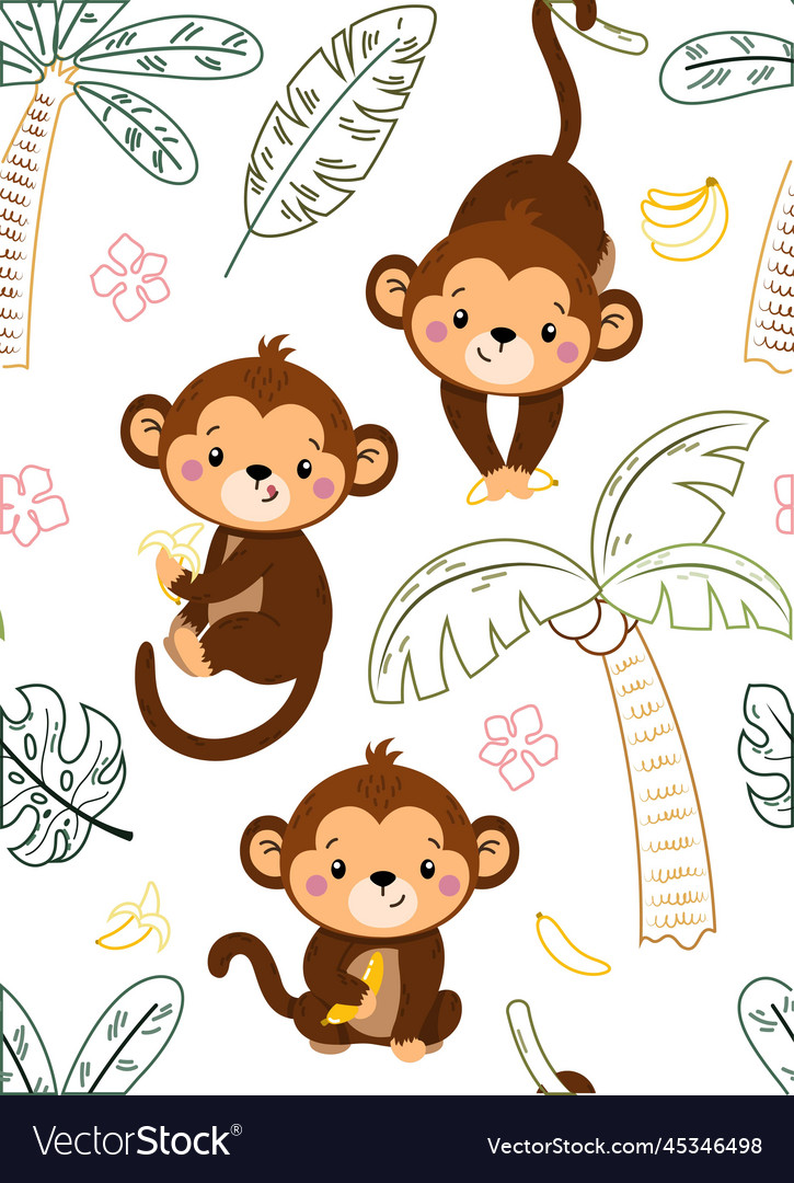 Monkey Seamless Pattern