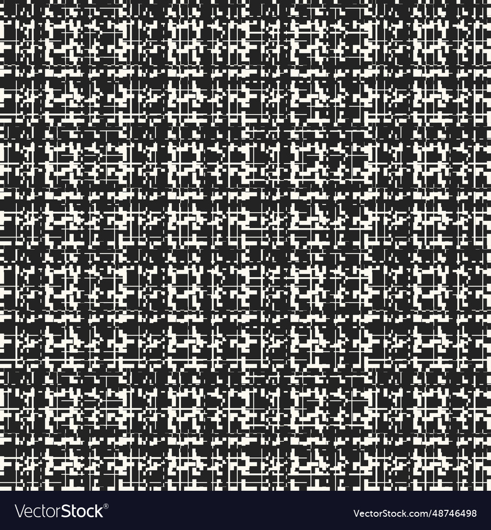 Monochrome flecked textured checkered pattern vector image Monochrome flecked textured checkered pattern