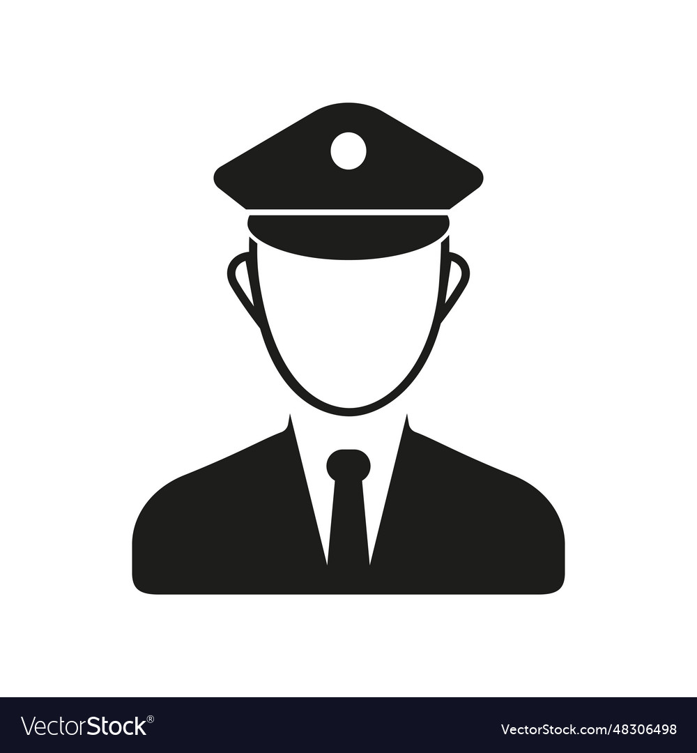 Policeman simple icon Royalty Free Vector Image