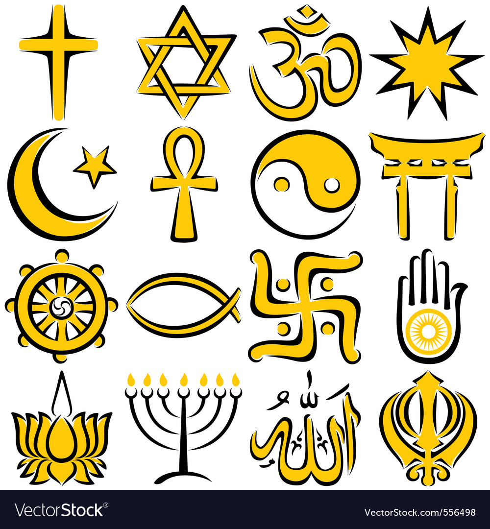 Religious Symbols Royalty Free Vector Image VectorStock