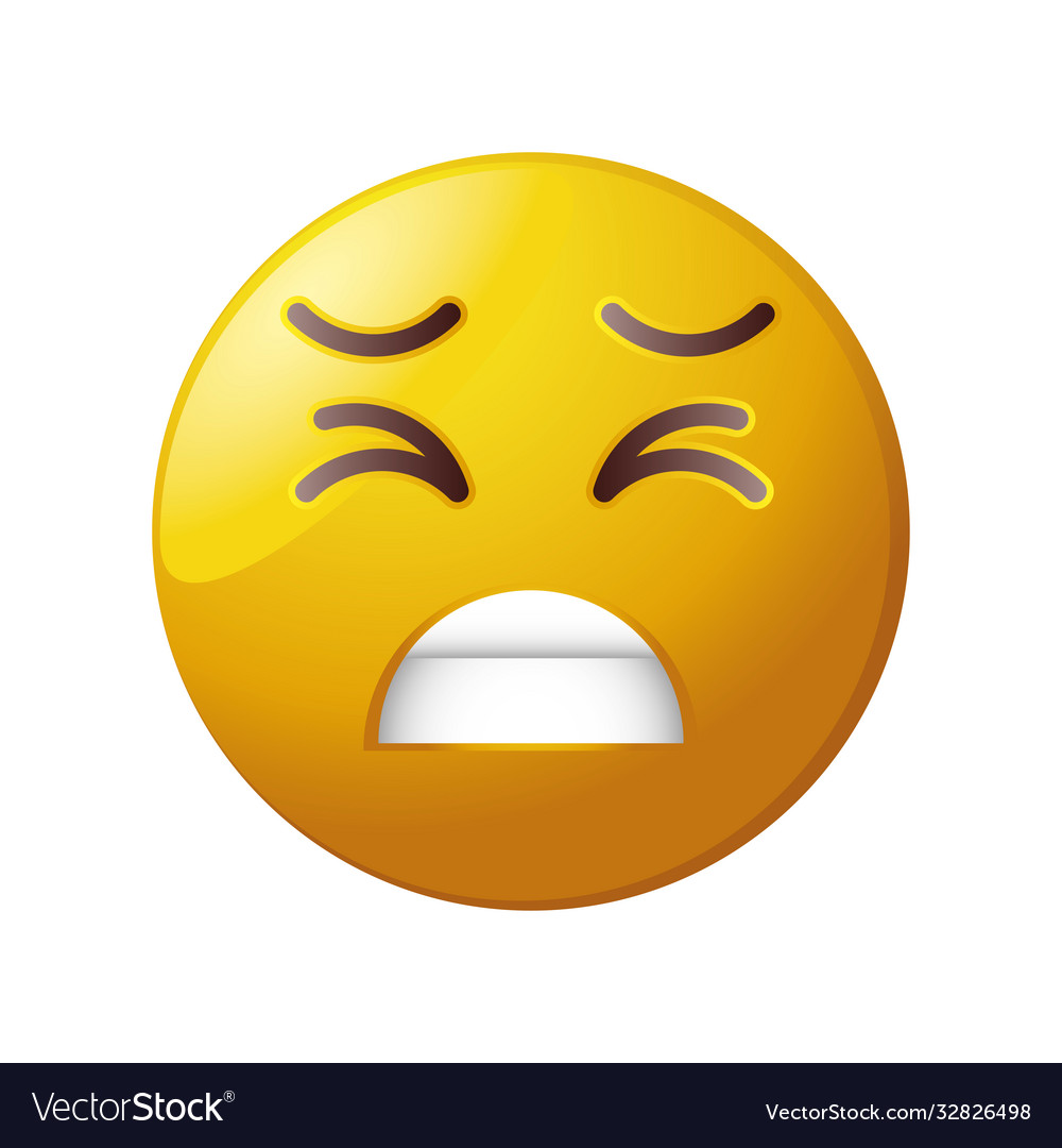 Sad emoticon on white background Royalty Free Vector Image