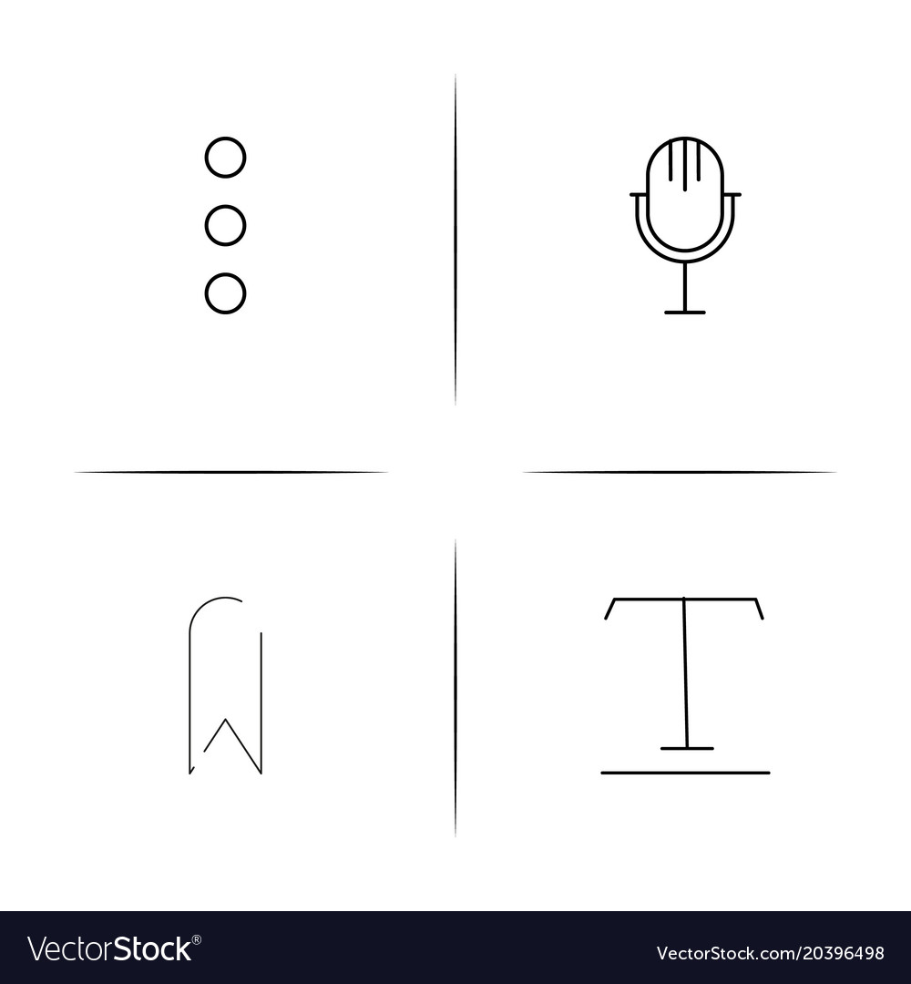 Signs and symbols simple linear icon setsimple