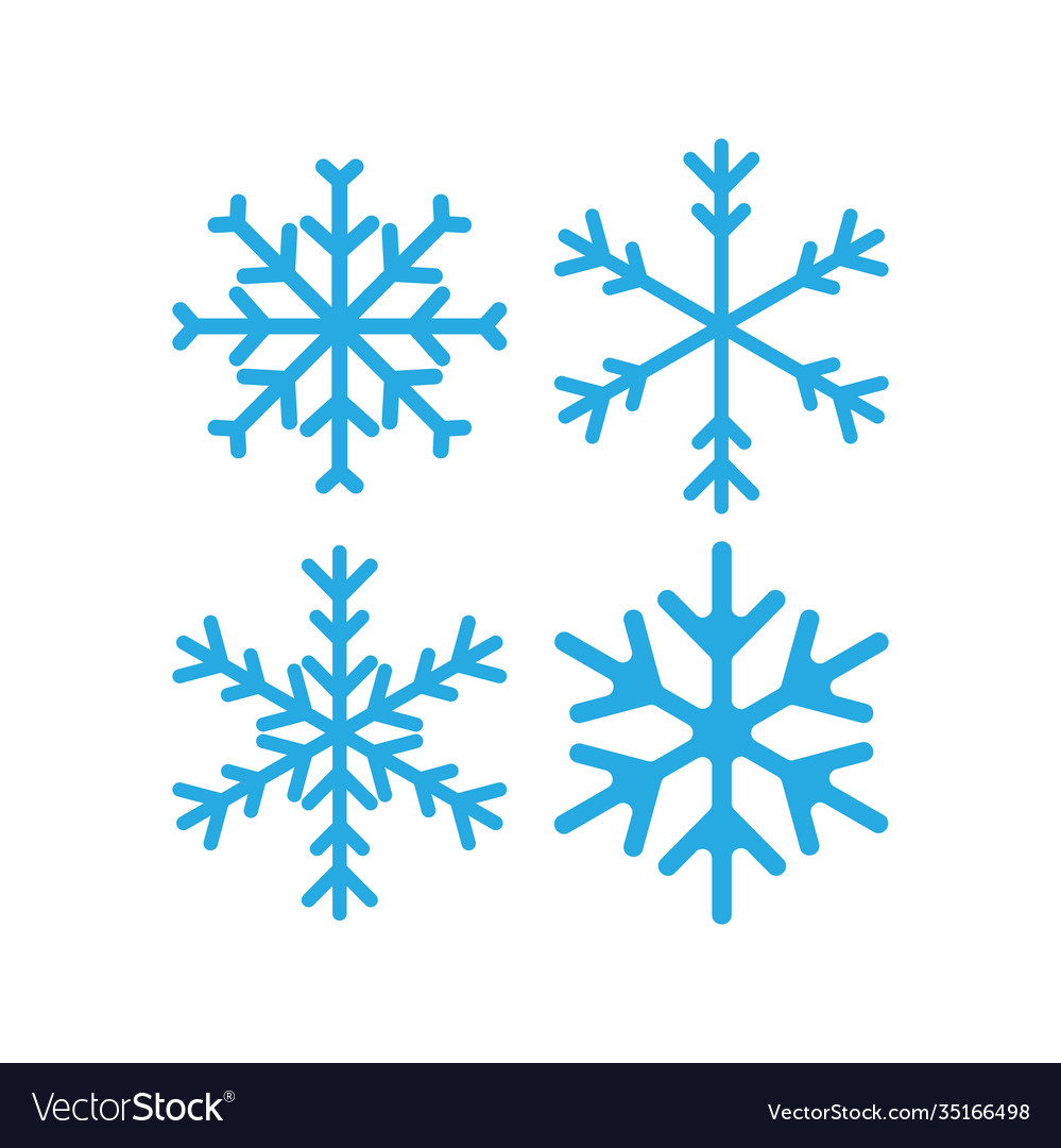 Snowflake icon design template isolated