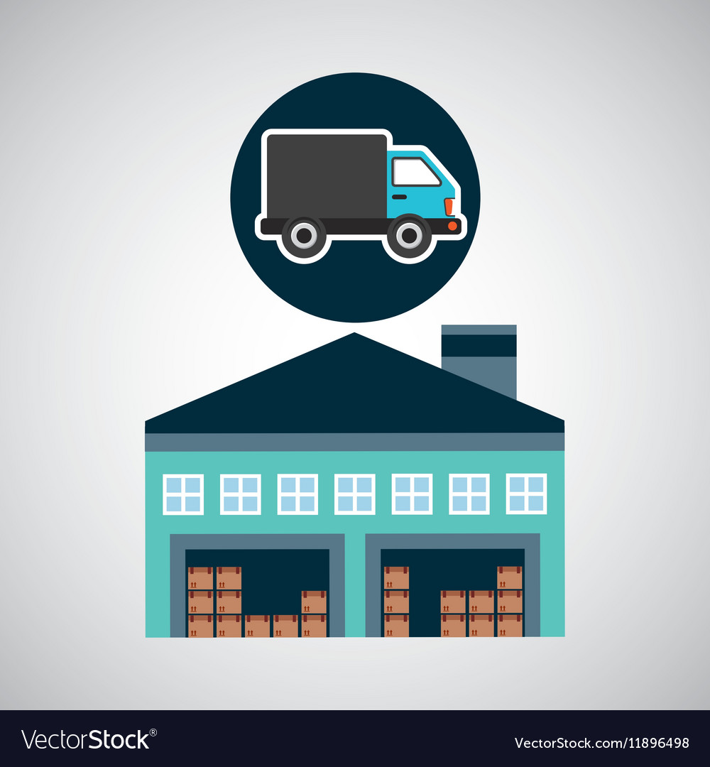 Warehouse building delivery van service