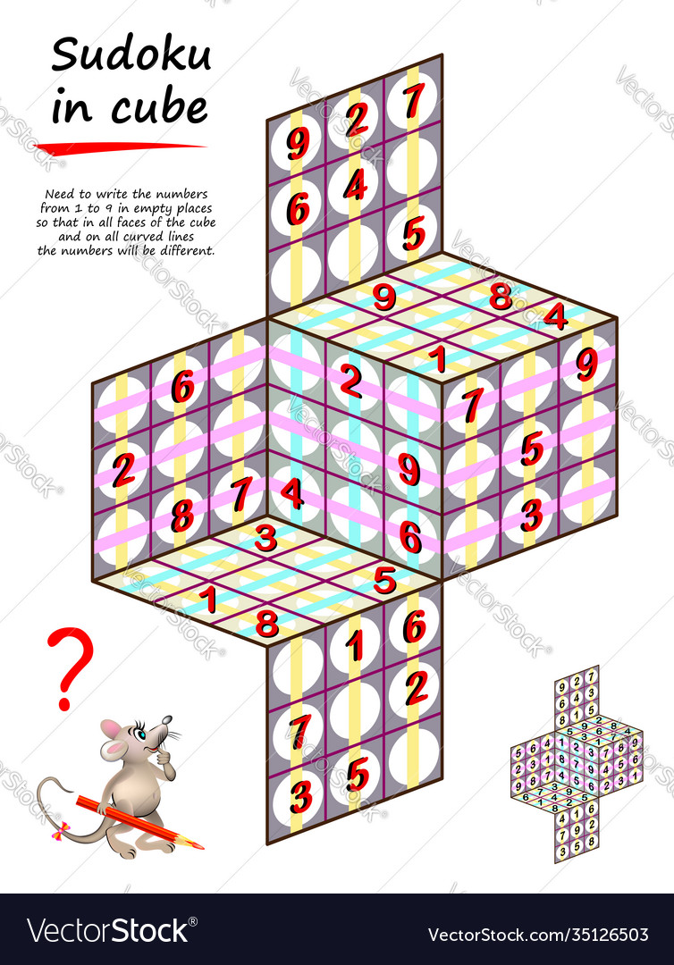 3D Logic Sudoku Puzzle - Cube Challenge