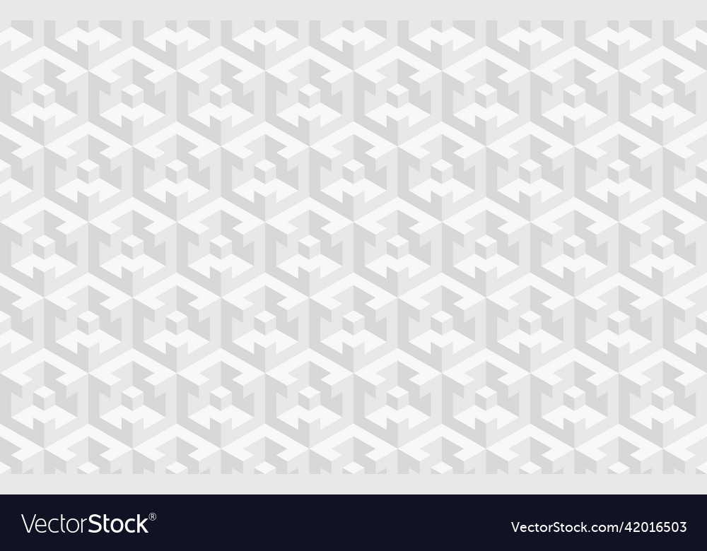 Abstract 3d geometric seamless pattern isometric vector image Abstract 3d geometric seamless pattern isometric