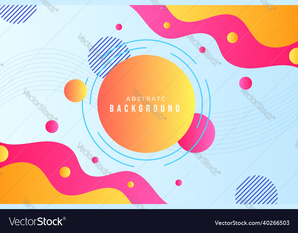 Abstract colorful flow shapes background vector image Abstract colorful flow shapes background