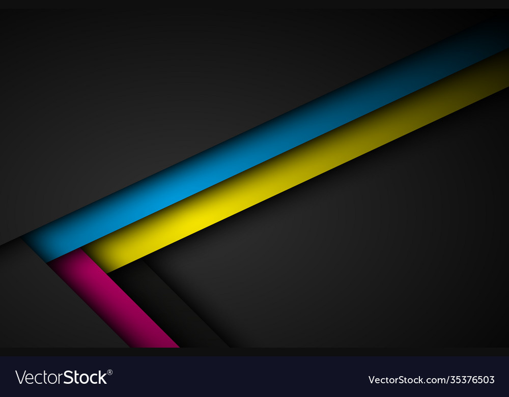Abstract with lines in cmyk colors vector image Abstract with lines in cmyk colors