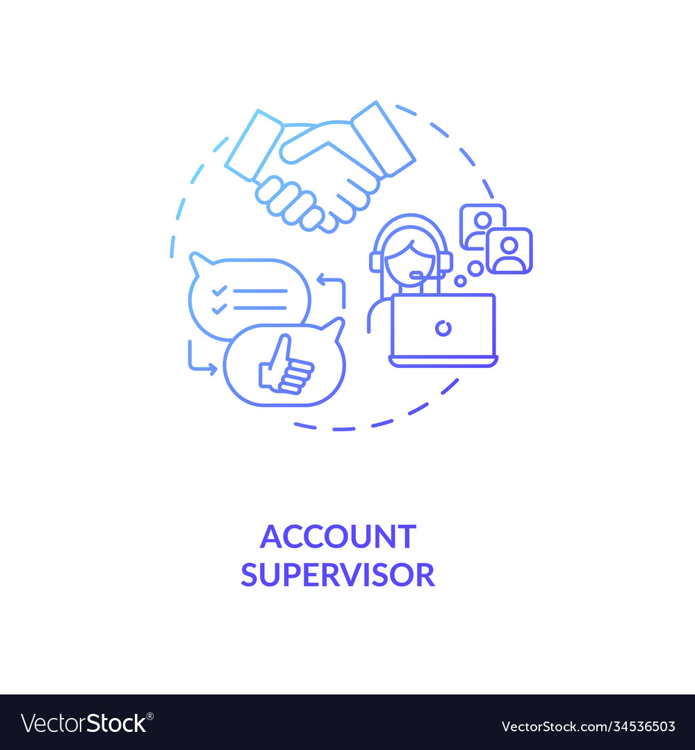 Account supervisor concept icon