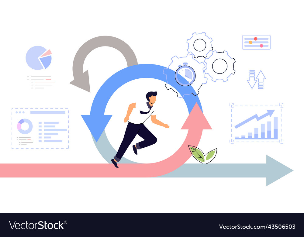 Agile development decisions methodology business vector image Agile development decisions methodology business