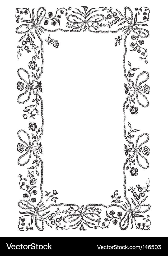 Antique frame engraving Royalty Free Vector Image
