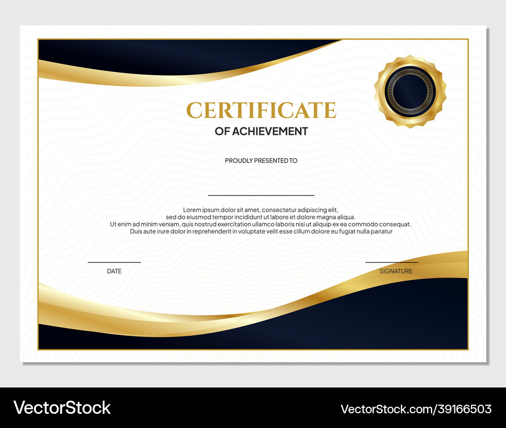 Certificate background modern design template Vector Image
