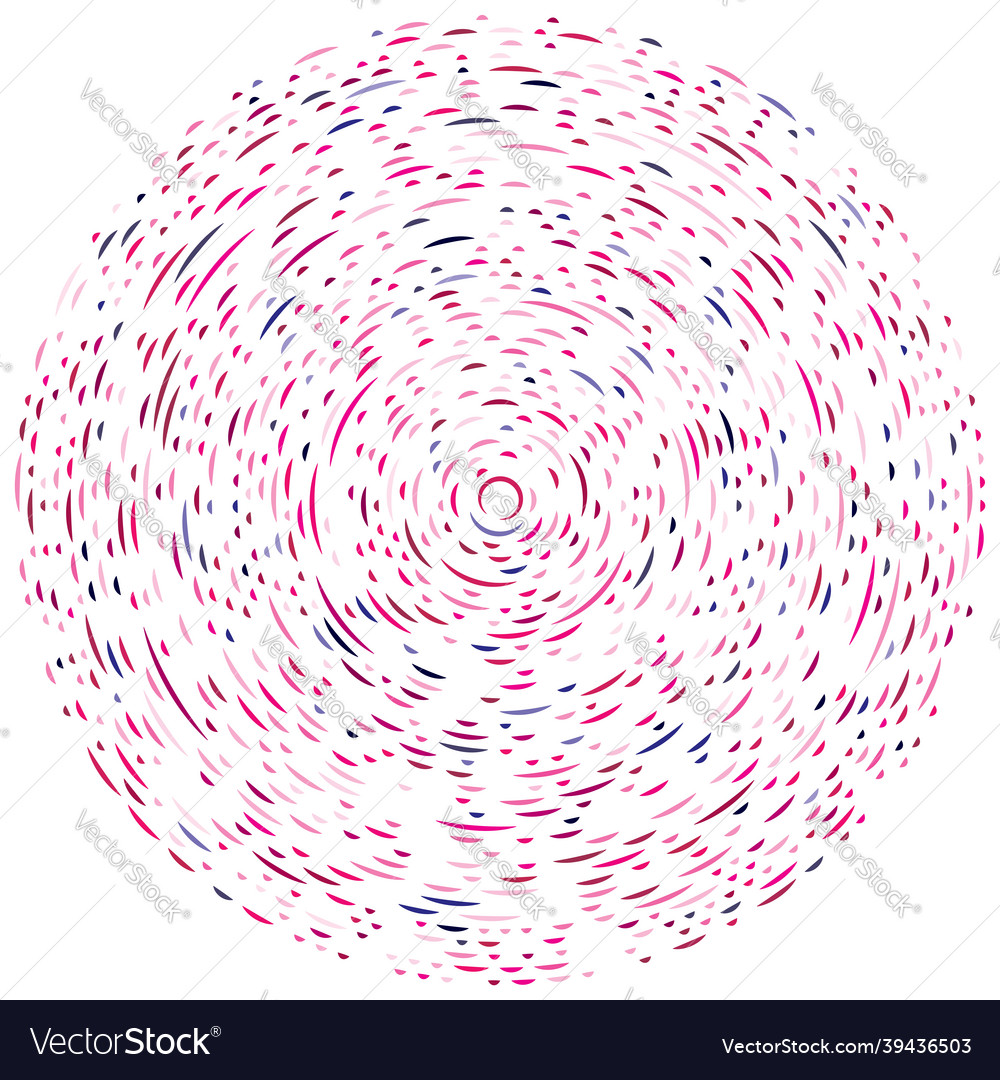 Colorful circular concentric segmented circles vector image Colorful circular concentric segmented circles