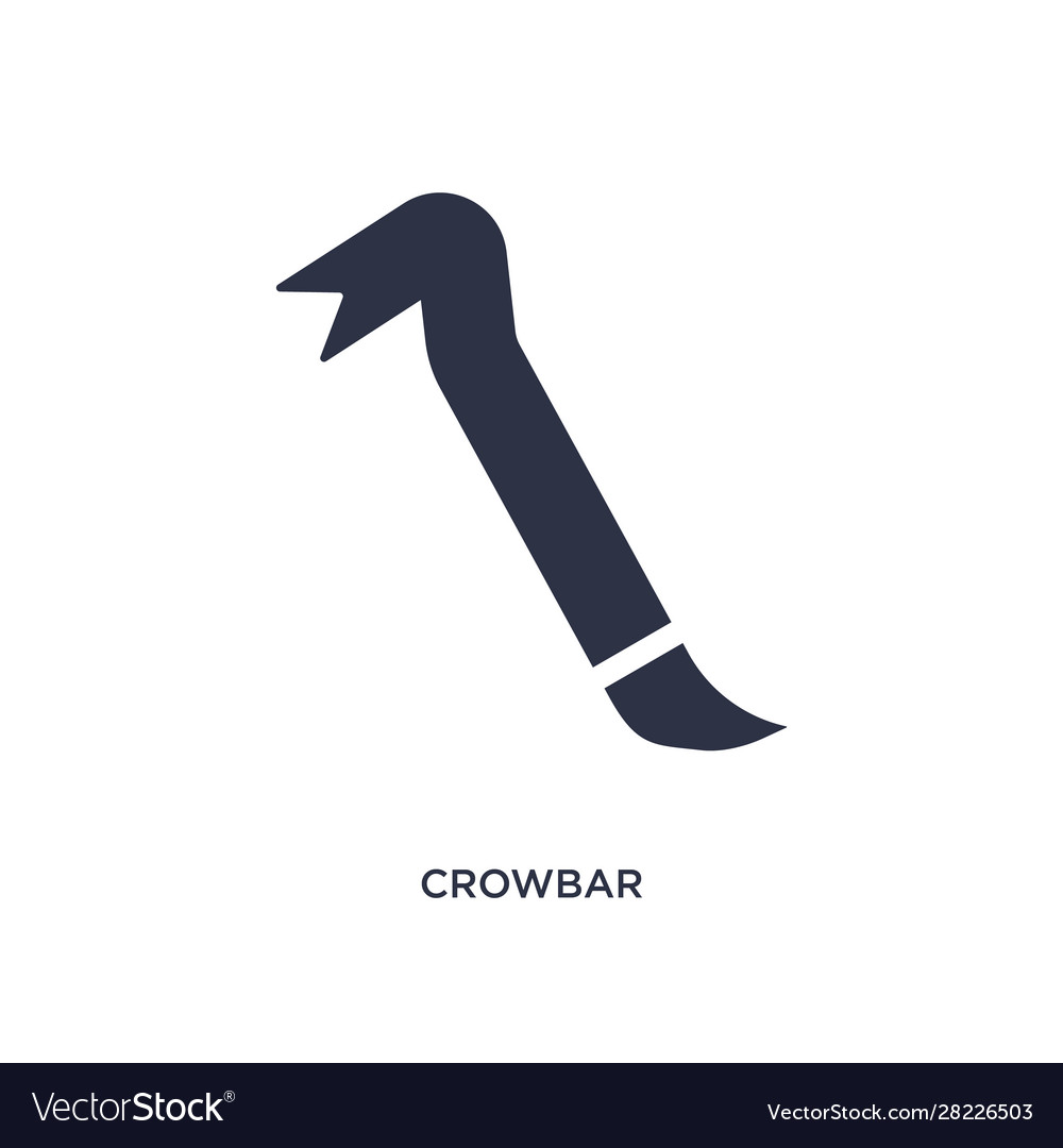 Crowbar icon on white background simple element