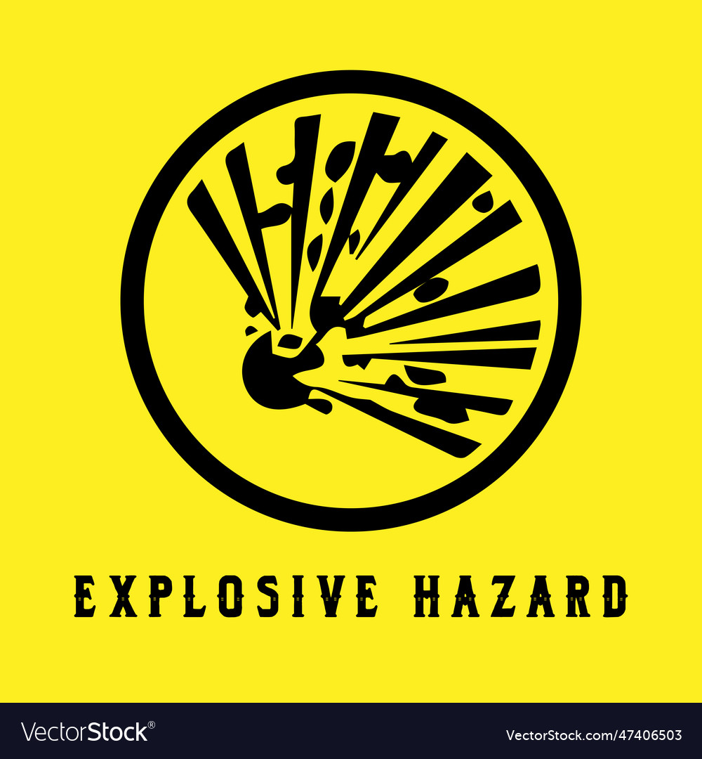 Explosive Hazard Symbol Royalty Free Vector Image