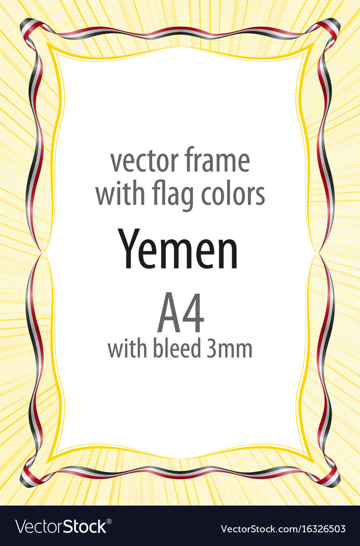 Frame and border of ribbon with the colors