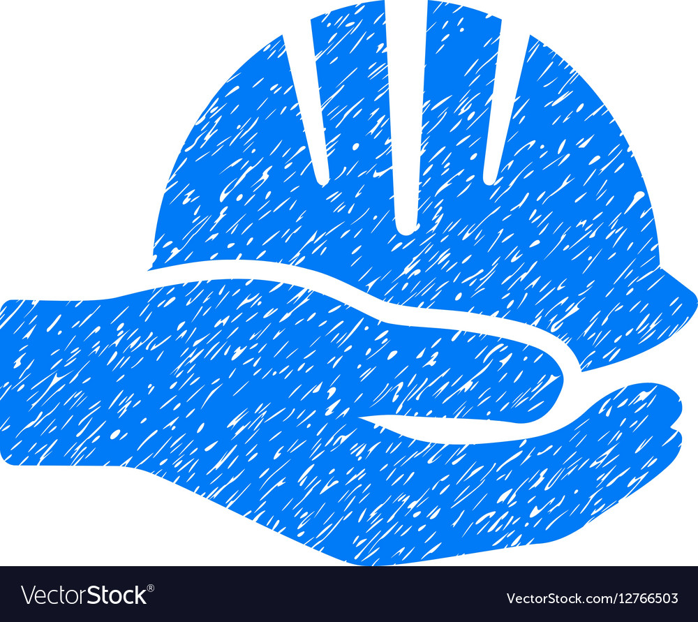 Hand with helmet grainy texture icon