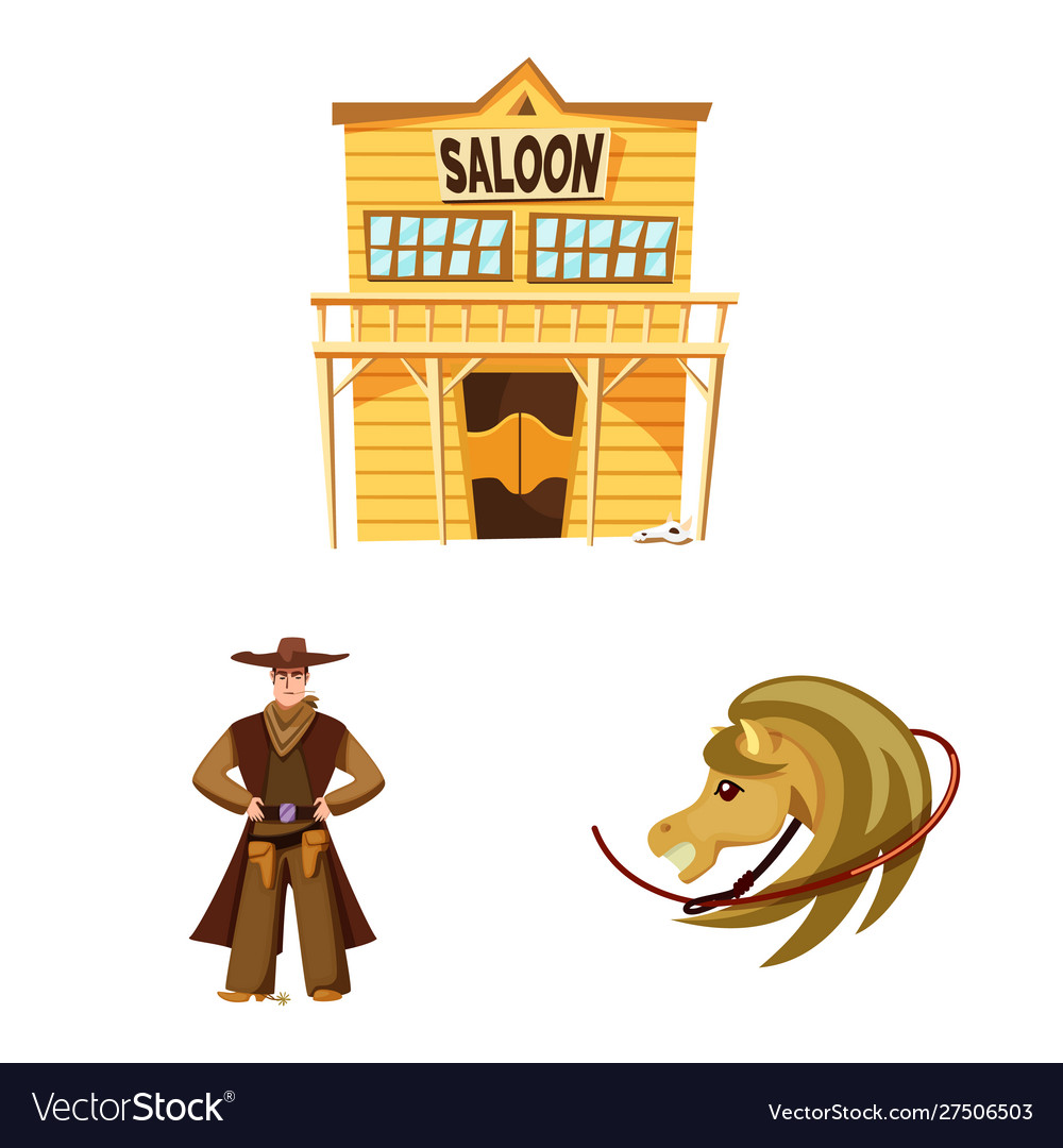 Isolated object wild and west logo collection