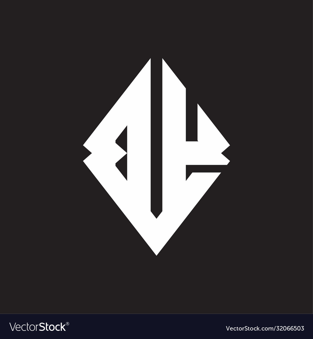 Logo monogram with sharp square design template Vector Image Logo monogram with sharp square design template